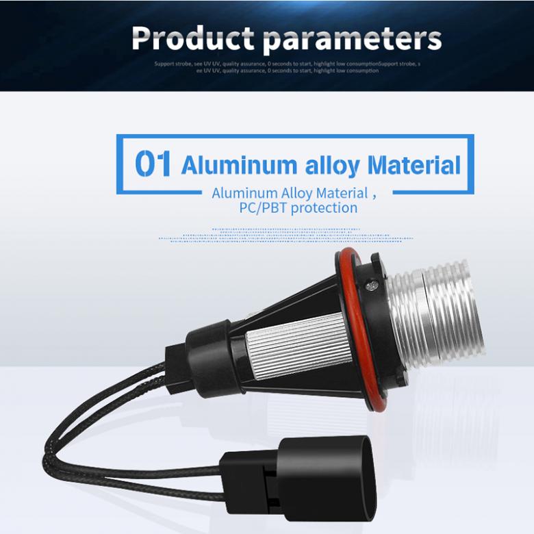 2 шт. светодиодные маркеры в виде ангельских глазок, автомобильные фары, лампы, пригодные для E39 E53 E60 E61 E63 E64 E65 E66 E87 525i 530i xi 545i M5