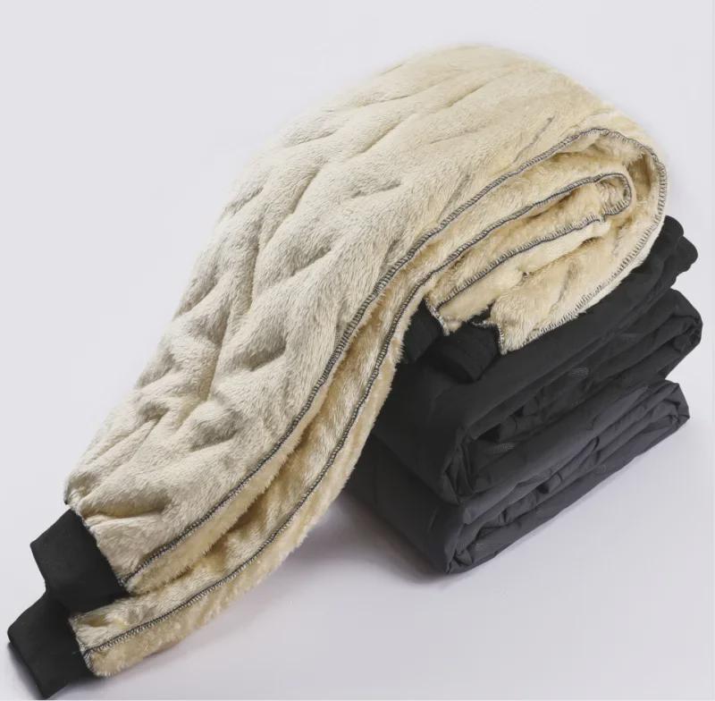 Men's Plus Size Thickened Fleece Cotton Winter Pants - Warm, Trendy, and Casual