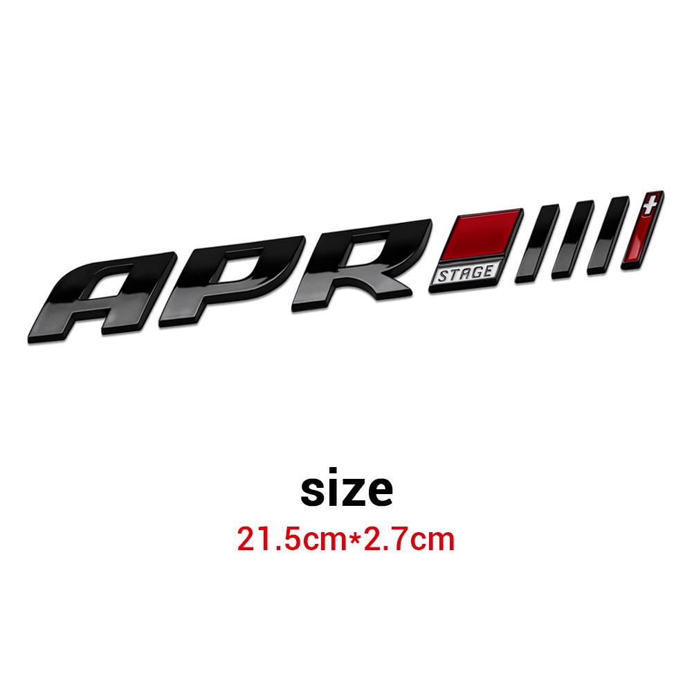AABIN1 3D ABS APR Stage III Emblem Car Body Trunk Decor Sticker for Volkswagen Vw T5 Cc Scirocco Tiguan Mk2 Polo 6R Jetta Mk6 Gti Golf