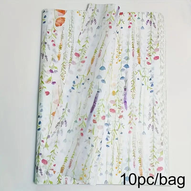 10PC Oil Painting Design Valentine's Day Gift Wrapping Paper Gift Bags Filler Semi-Transparent Thin Paper Birthday Gifts 50x35cm
