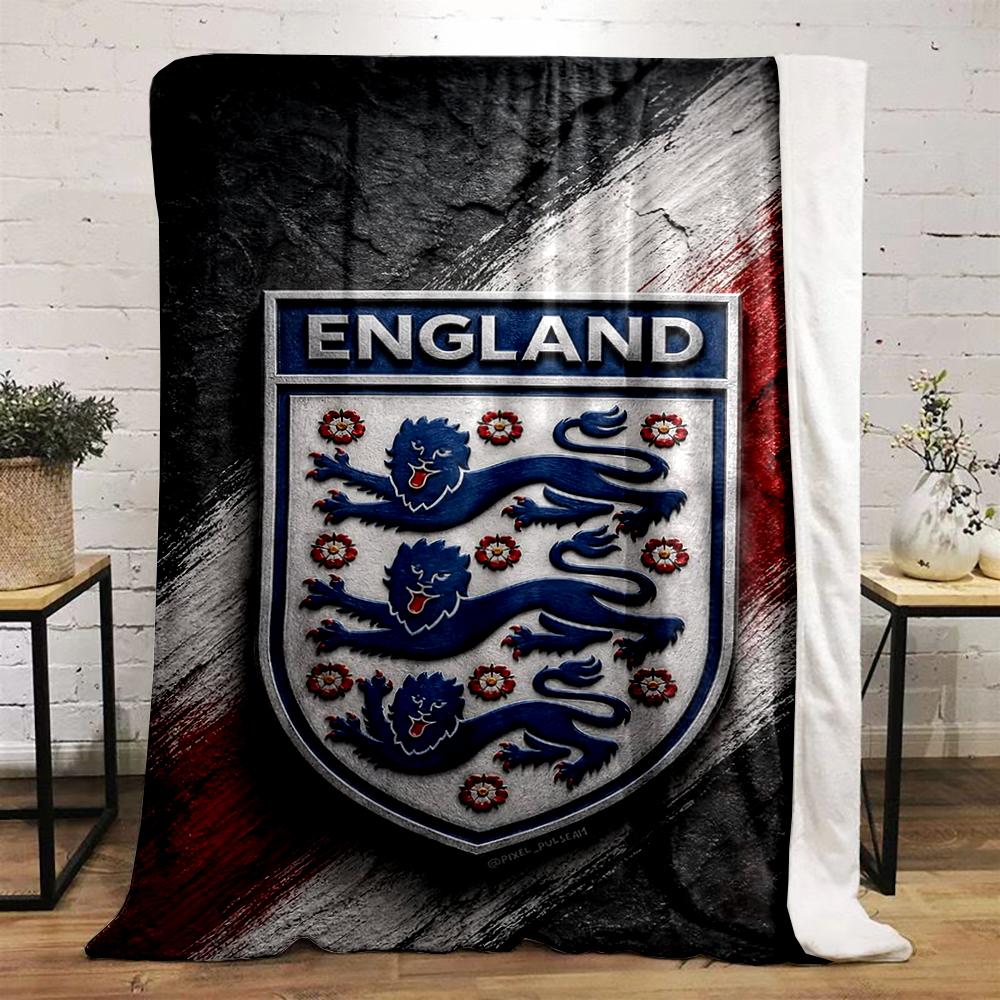 England Football Logo Designed Flannel blanket for bedroom, living room, sofa, and nap