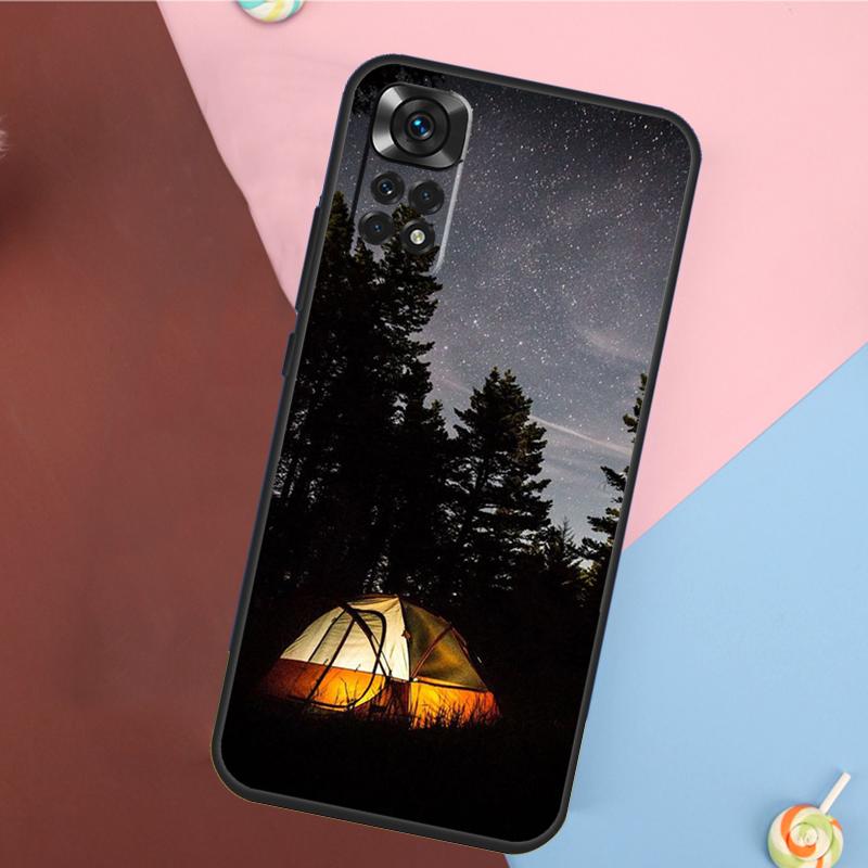 Чехол для Xiaomi Redmi Note 13 14 Pro 12 11 9 10 9S 10S 11S 12S Redmi 14C 10C 12C 13C с рисунком 'Кемпинг Природа Горы'