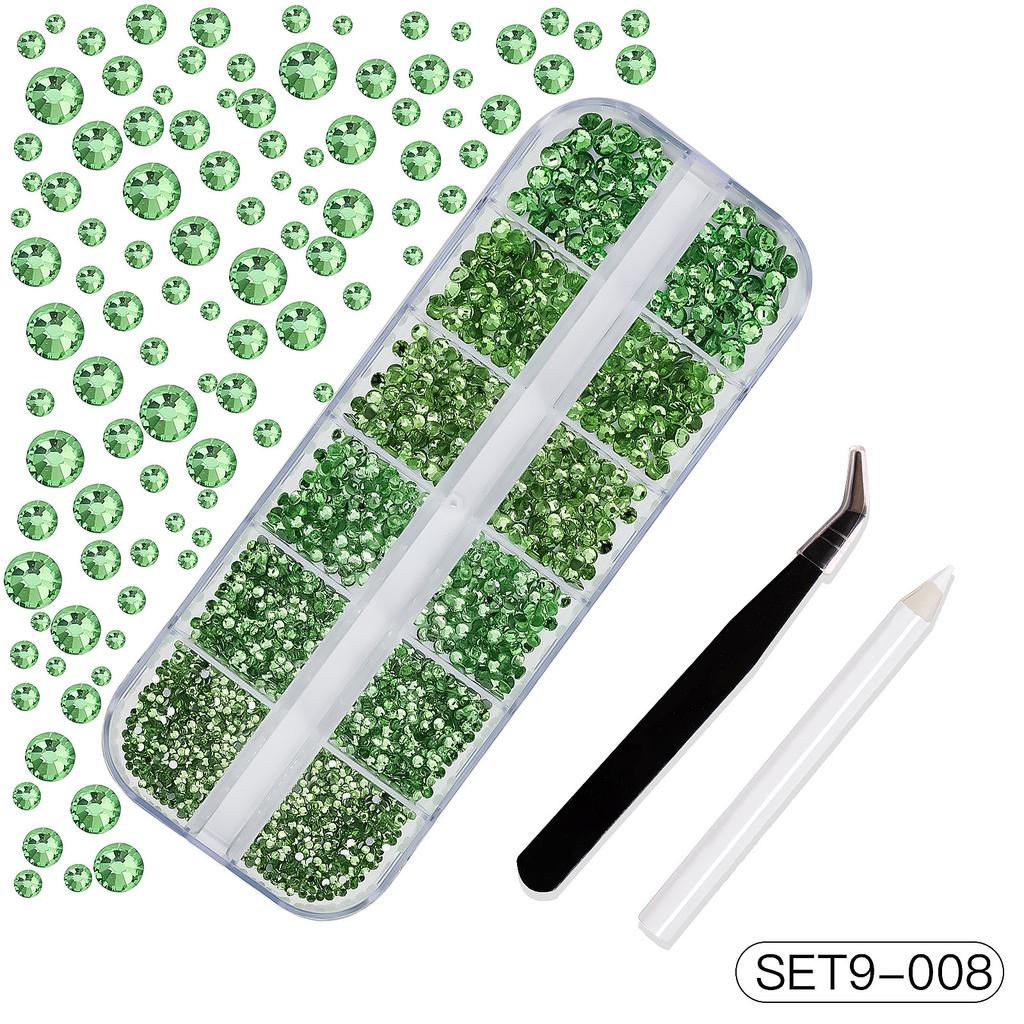 About 3000 Pcs Pearl+steel Balls Set Nail Charm White Half Round Pearl 1/1.2mm Steel Ball DIY Fairy Nail Art Jewelry Accessories