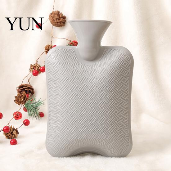 PVC Hot Water Bottle 500/1000/2000ML Christmas Bottle, Bag with Plush Cover, Thickened Long Lasting Heat Retention, Winter Warm for Hands &