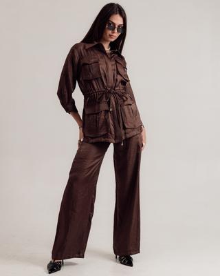 Костюм женский Sandrom 9830 S (36) шоколадный (рубашка, брюки)