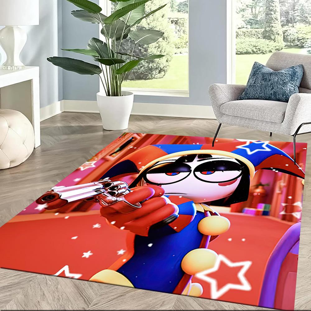 Digital Circus4 Square rugs are a great choice for living rooms, bedrooms, home décor, and as gifts.