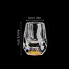 Luxury Crystal Glass Vodka Glass Sake Shochu Glass Bar Liqueur Double Bottom Gold Foil Glass Tea Cup High-End Gifts Hard Liquor