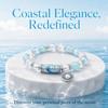 Coastal Style Ocean Theme Pearl  Bracelet Pendant Floral Print Beaded Jewelry  Sea Enthusiast