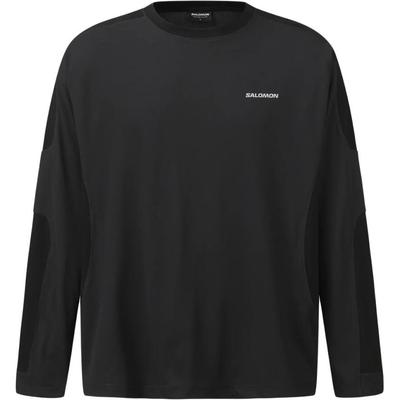 SALOMON Мужская футболка Uni Glide свободного кроя с круглым вырезом и длинным рукавом LD0035000
