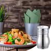 Stainless Steel Seasoning Jar, Salt and Pepper Shakers, Set of 2, Airtight, Compact, Swivel Design, 2/4/6mm Pinhole, Waterproof and Oil-Resistant, Eas
