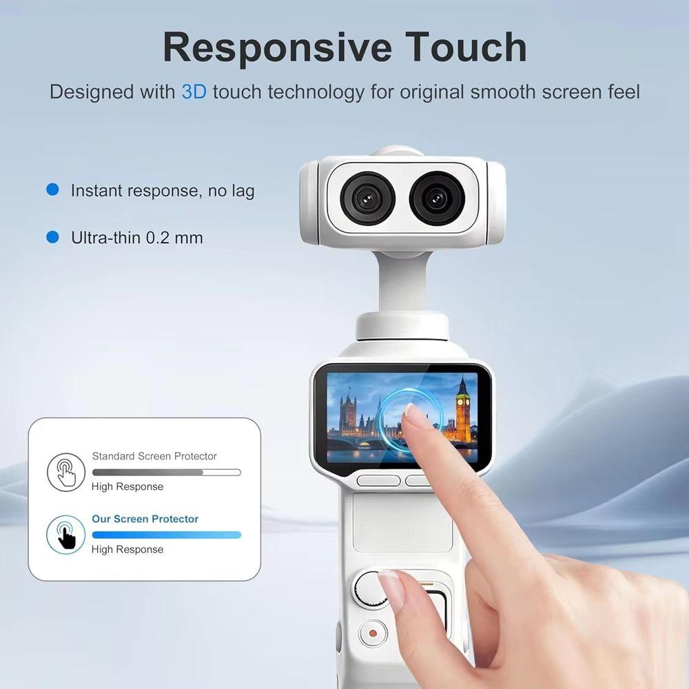 Tempered Glass Lens Films HD Protective Films for Insta360 Luna Ultra Gimbal Camera Accessories