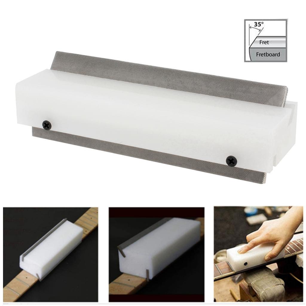 Длина 7 дюймов, 35 и 90 градусов, двухсторонняя напильник для скашивания концов ладов для акустической/электрической гитары, бас-гитары