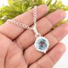 Sky Blue Topaz Gemstone 925 Sterling Silver Jewelry Handmade Women Pendant 1.50" PP-2-8