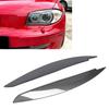 2 Pcs Headlight Eyebrow Front Left Right Light Eyelid Trim Cover for 1 Series E81 E82 E87 E88 2006 to 2013