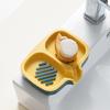 Soap Dish Fast Drainage Dual Compartment Soap Holder Double-layered Soap Storage Box for Home Bathroom