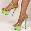 Women's Summer Sexy Versatile Rhinestones High Heel Sandals D115 Series 15cm Heel 5cm Platform LFD