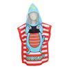 Children Bath Towel Cartoon Printing Kids Beadch Hooded Bath Wrap Poncho Quick-drying