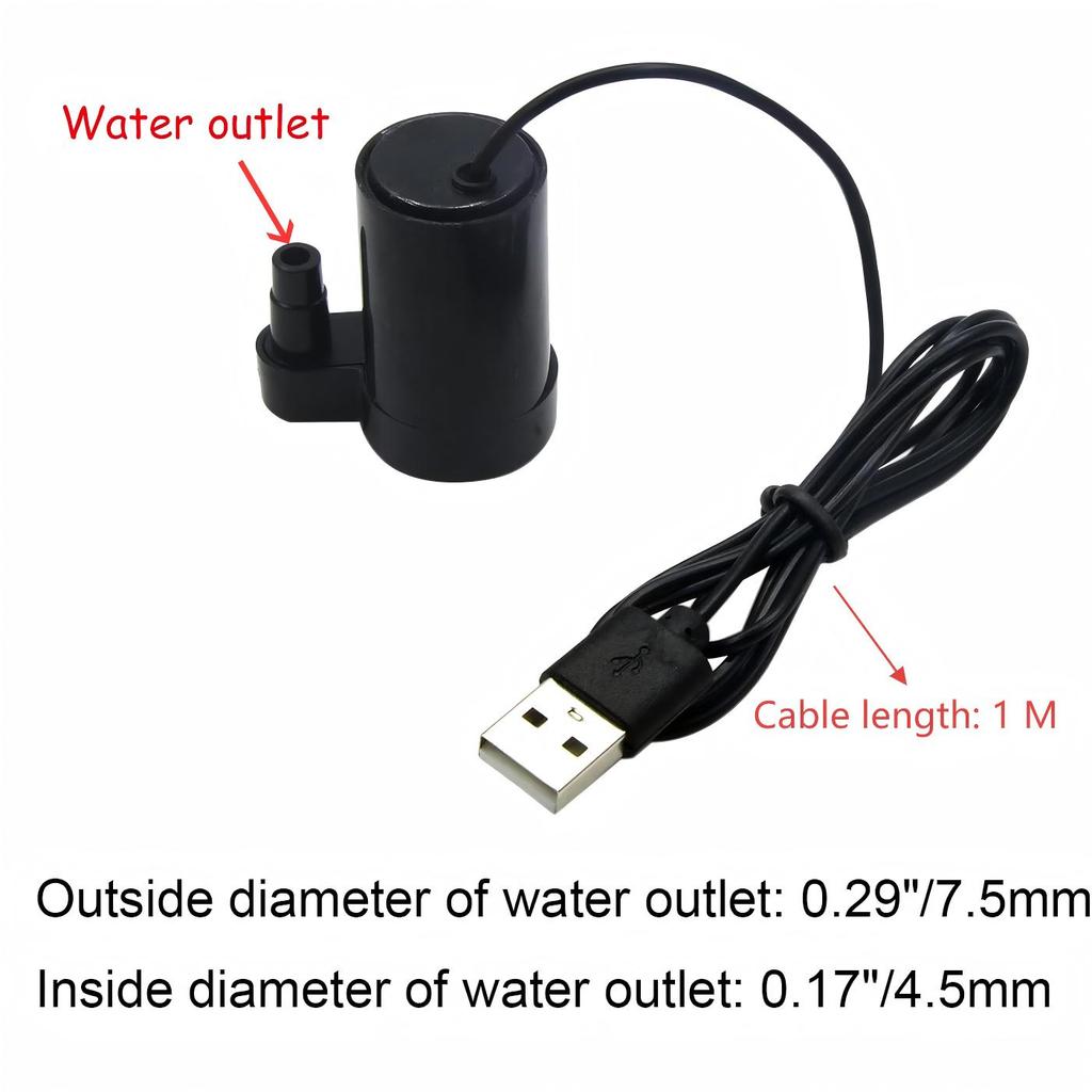 1 шт. Мини-погружной микро-водяной насос DC 3-5 В с USB, Маленький аквариумный насос для аквариумов, пруда, фонтана, гидропоники, сада