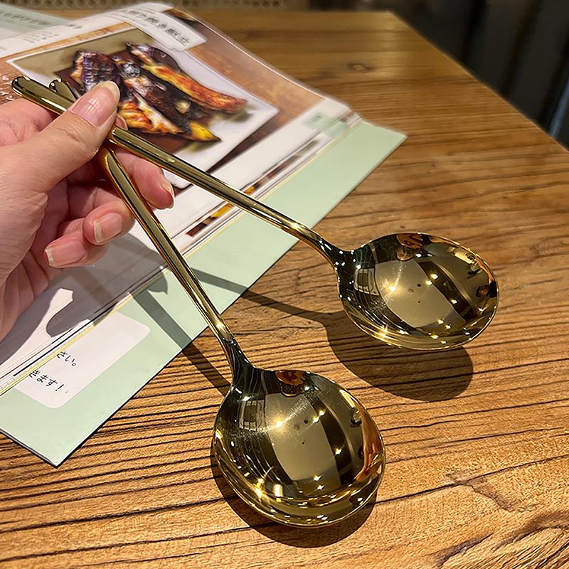 1pc Stainless Steel Large Square Kitchen Spoon Flat-bottomed Rice Soup Ladle For Dessert Ice Cream Serving Spatula Tableware