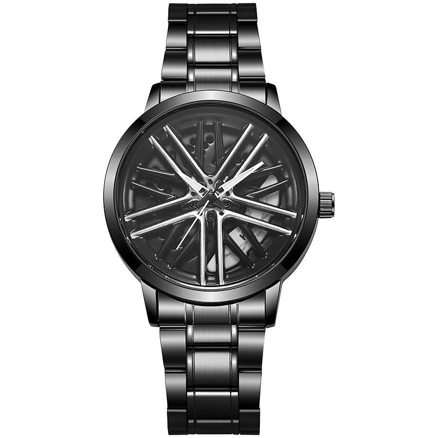 Mens Fashion Alloy Quartz Watch With Rotatable Dial For Casual Wear
