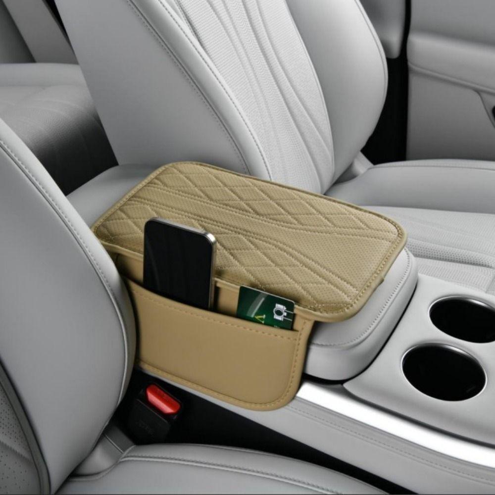 Space Saving Armrest Storage Organizer With Storage Pocket Car Center Console Mat Car Interior