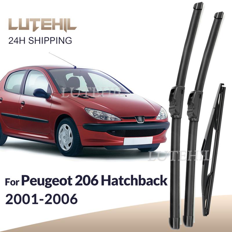 Для Peugeot 206 Хэтчбек 2001-2006 2002 2003 Дворники Передние и Задние Стеклоочистители Лобовое Стекло Оконные Щетки 26"+16"+14"""