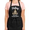 Baking Because Murder is Wrong,Funny Baking Aprons with Pockrts for Women Mom Wife Friends Sister Grandma,Birthday Bake Gifts for Bread Bakers,Cute