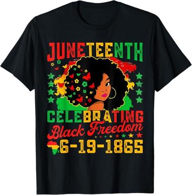 Футболка с флагом Дня освобождения (Juneteenth) Празднование свободы чернокожих 1865 г.