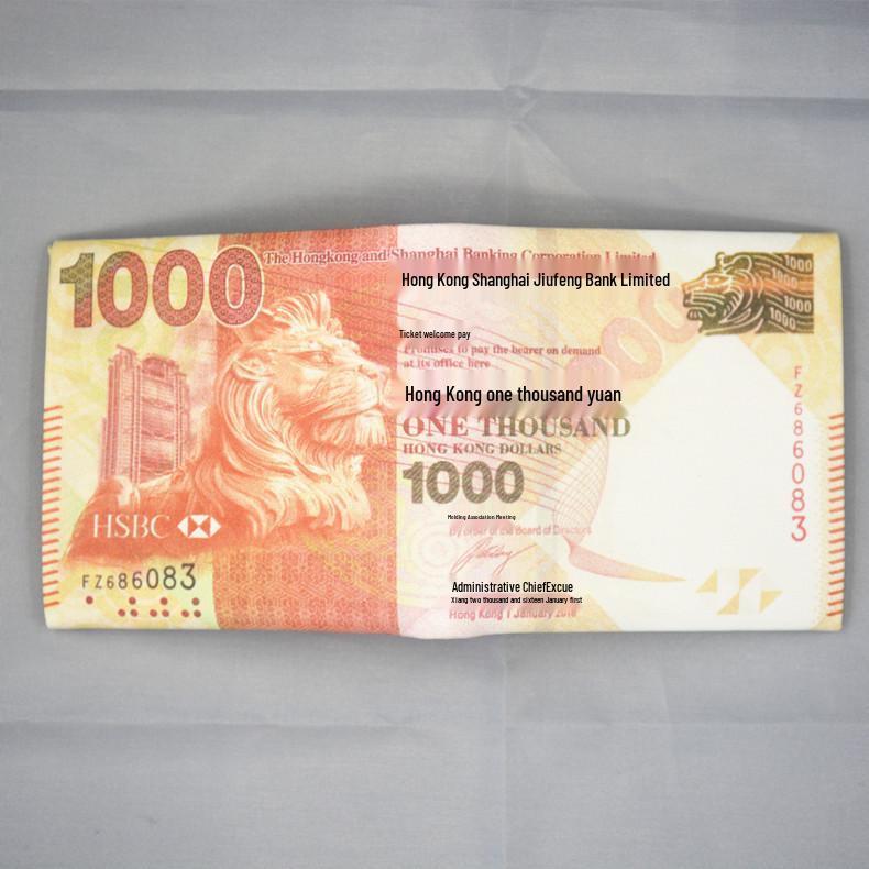 Unisex Short Wallet with Creative Currency Patterns from Various Countries