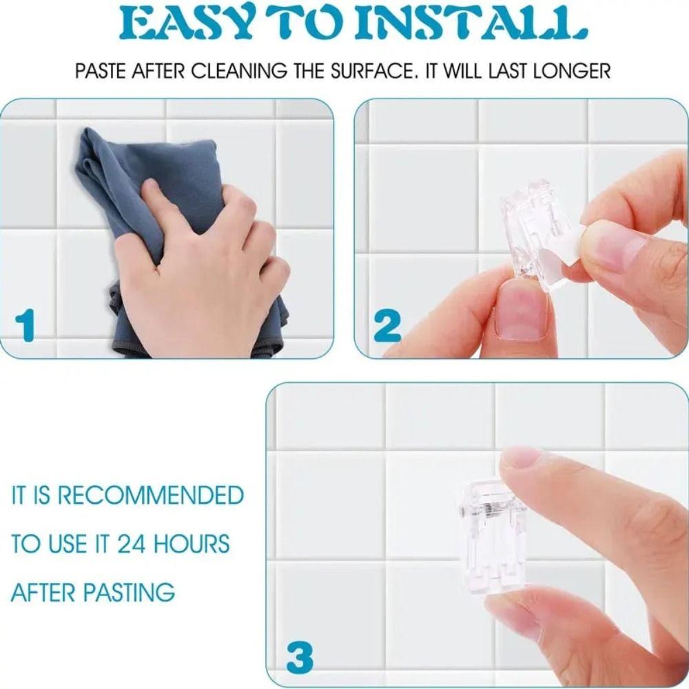 10 шт. Пластиковые настенные зажимы Портативные пружинные зажимы Самоклеящиеся зажимы Домашний офис Дисплей