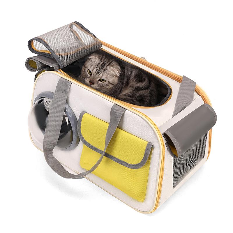 Сумка для домашних животных на одно плечо, серебристая, новая, космическая капсула, сумка для кошек, большая вместимость, портативная, складная, переносная сумка для выгула домашних животных