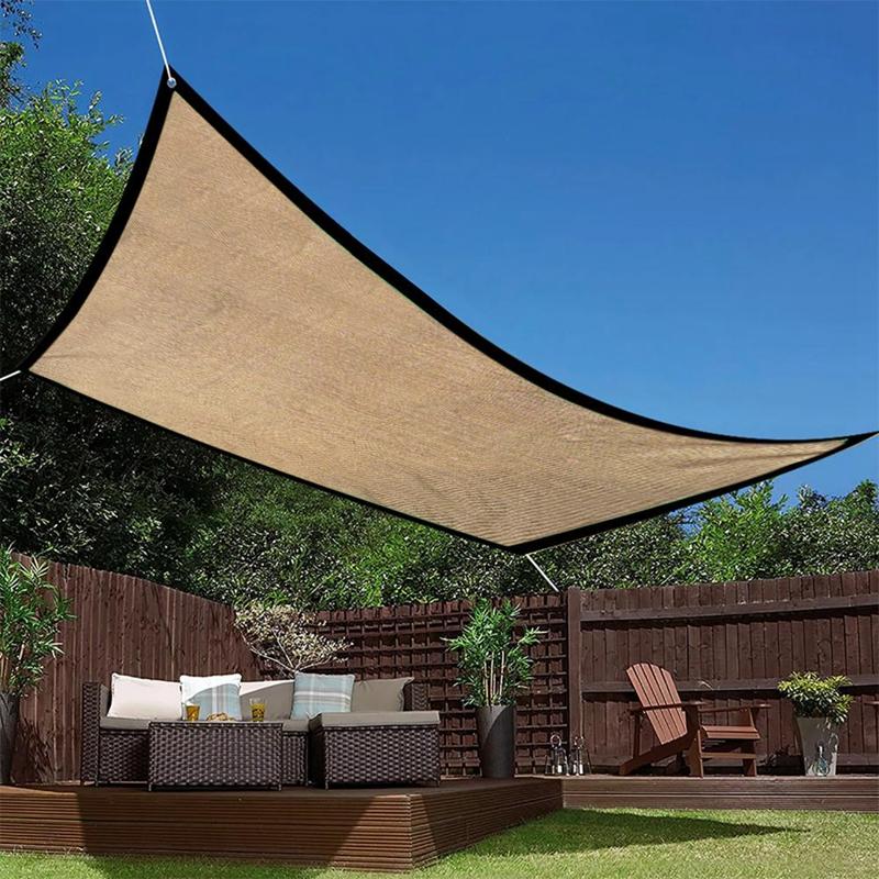 Outdoor Patio Sun Shade Sail Rectangle Garden Sunshade Net Garden Balcony Net Summer Anti-UV Sun Shelter Awning Car Canopy