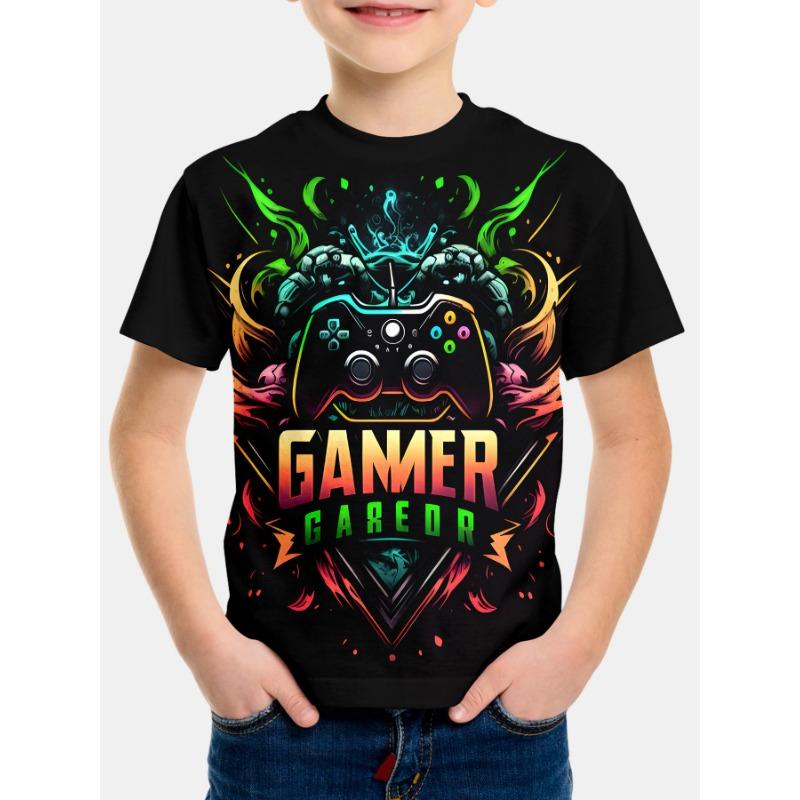 Cartoon Style Short Sleeved 3D Digital Printed Fashion T-shirt for Children Shirt
