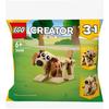LEGO Creator 30666 Gift Animal Dog Bear Squirrel 3 In 1 Polybag 75 Piece Set