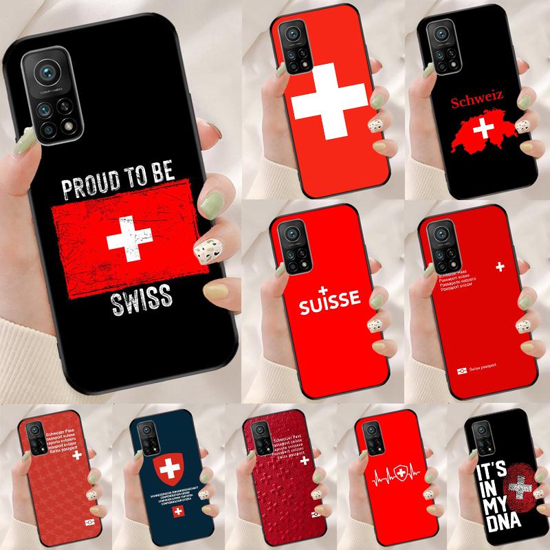Чехол со швейцарским флагом для Xiaomi 14T 11T 12T 13T Pro 13 14 15 Ultra POCO X7 Pro X3 X5 X6 F5 F6 M6 Pro