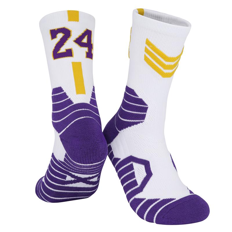 Новые стильные детские баскетбольные носки со звездами, спортивные носки для езды на велосипеде, скейтборда, бега, дышащие нескользящие средние полотенец для взрослых