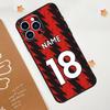 Чехол с индивидуальным номером и именем футболиста для IPhone 18 11 12 13 14 15 16 Pro Max 15 16 Plus 13 12 Mini X XS XR