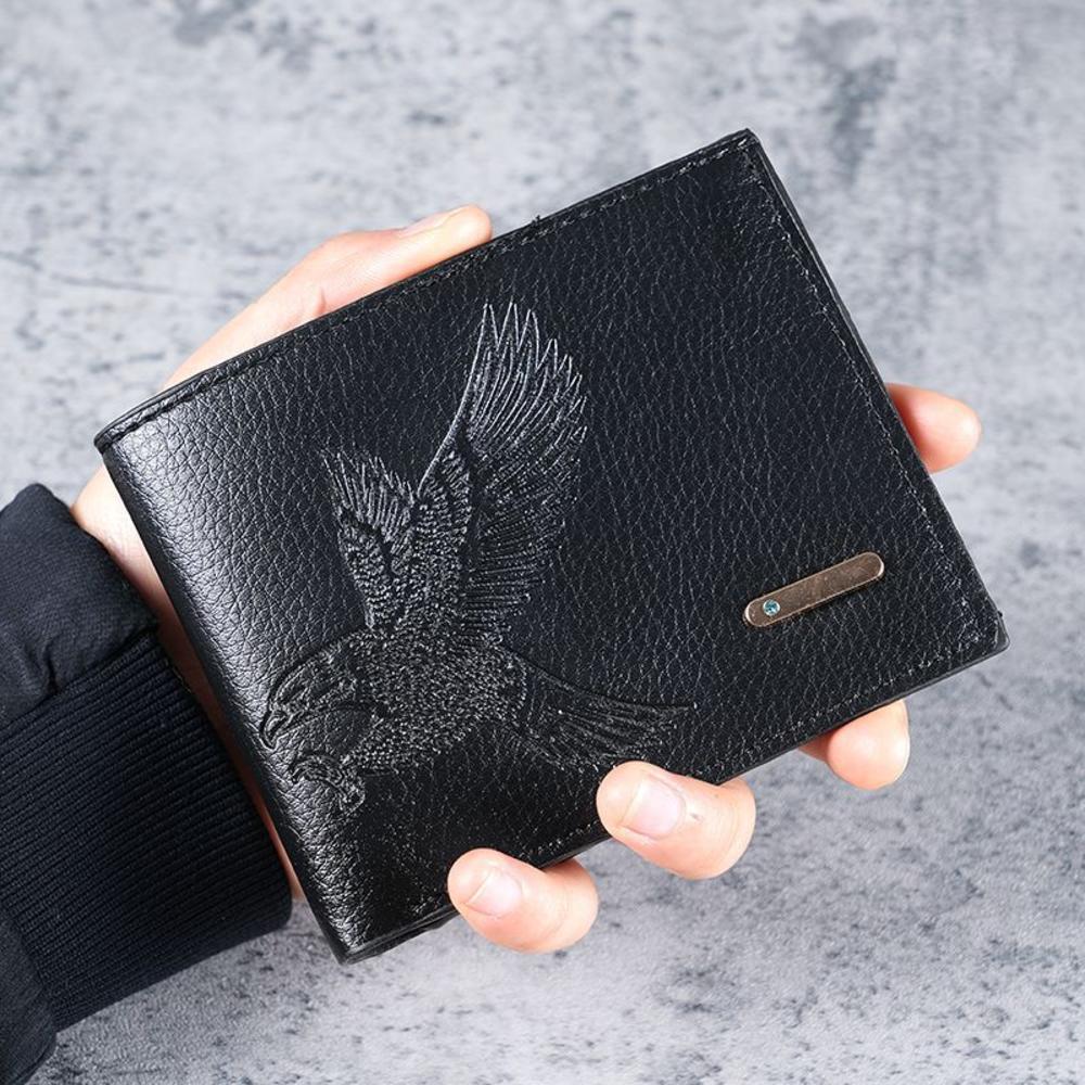 Кожа PU RFID Кошелек Мужской Тонкий Вертикальный Кошельки Черный Тонкий Короткий Держатель для ID и Кредитных Карт Минималистичный Мужской Коричневый Кошелек для Денег