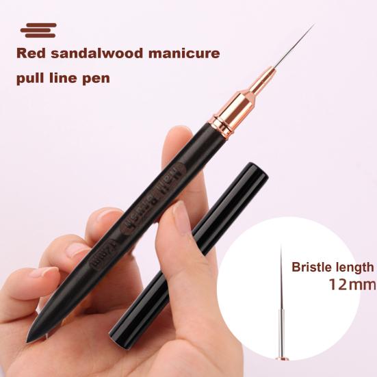 Кисть для дизайна ногтей 6/9/12/15/18 мм, ультратонкие волосы, деревянная ручка, портативная, для начинающих, профессиональная, сделай сам, для дизайна ногтей, цветной лайнер для рисования, ручка для нанесения точек