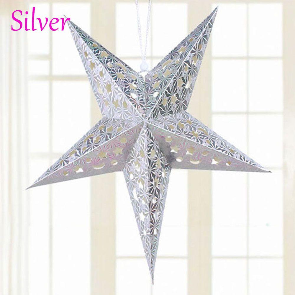 Fashion Home Festival Christmas Hanging Pentagram Star Xmas Ornament Tree Decoration Lamp Shade