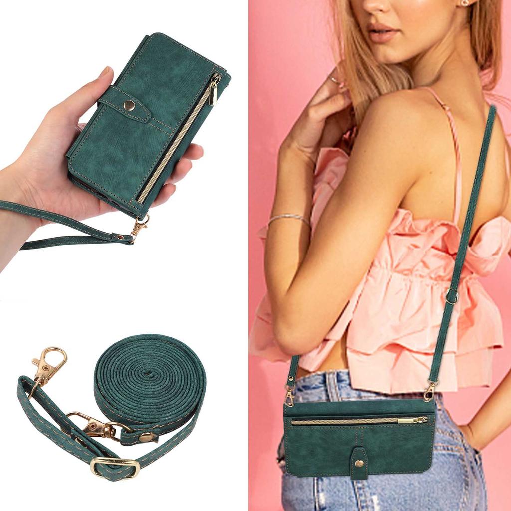 Для Google Pixel 9 Pro XL 9Pro длинный ремешок через плечо кошелек флип кожаный чехол для телефона для Pixel9 8A 7A 7 Pro 6A 8Pro застежка-молния кошелек для карт Solt Stand Shell