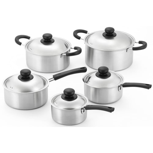 Yoshikawa Cook Easy SJ3321 Silver Stainless Steel 20cm Double-Handled Pot, Gas and Induction Compatible, Made in Japan