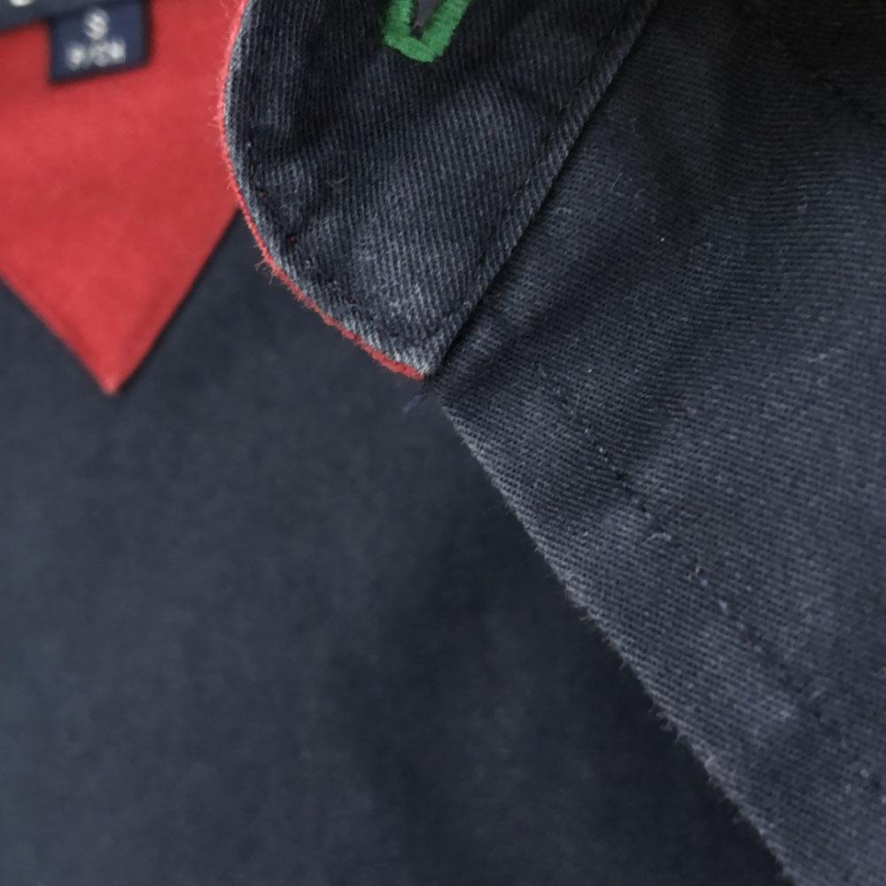 Tommy Hilfiger Мужская рубашка на пуговицах с длинным рукавом, вышивка логотипа Flag Tag 90-х годов, б/у