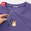 MINISO Мужская повседневная футболка с коротким рукавом из чистого хлопка