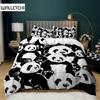 Пододеяльник с рисунком панды, комплект постельного белья для детей, мальчиков и девочек, из микрофибры, милые животные, 2/3 шт., полный размер