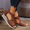 Fashion Beige High Heel Sandals Comfortable Women's Cork Wedge Buckle Medium Open Toe Black Handmade Girls Thick Sole