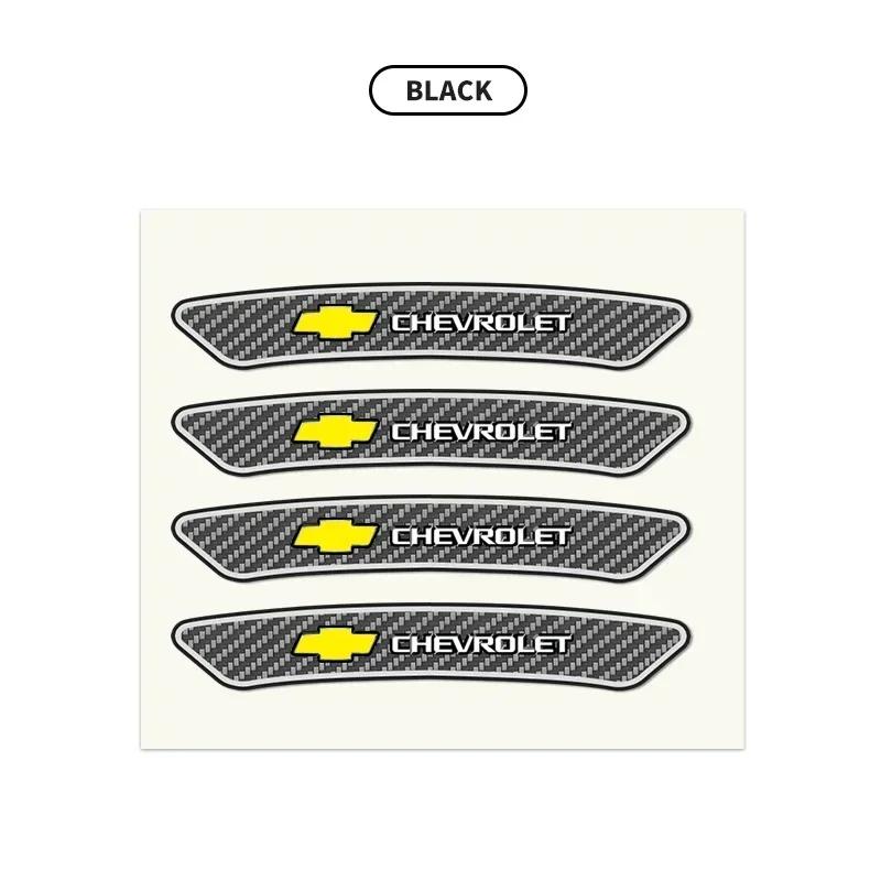 ZBJ1 4Pcs Car Wheel Hub Rim Stickers Auto Decor Decals Carbon Fiber Sticker For Chevrolet Cruze Captiva Sail Corsa Aveo Accessories