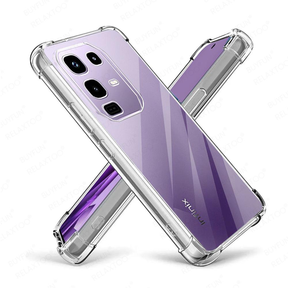 Чехол для Infinix Note 50 Pro Plus Анти-желтый Прозрачный Мягкая задняя крышка Ударопрочный чехол Note50 Pro+ Note50Pro 50Pro 4G 5G TPU Funda