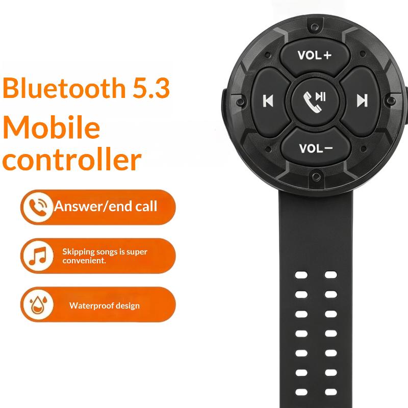 Беспроводной Bluetooth 5.3 Пульт управления медиаустройствами Водонепроницаемый Рулевой пульт для Автомобиля, Мотоцикла и Велосипеда
