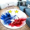 France National Football Team Round Area Rug,Carpet Rug for Living Room Bedroom Sofa Playroom Decor,Non-slip Floor Mat